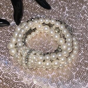 6/$20 Beaded & Rhinestones Bracelet